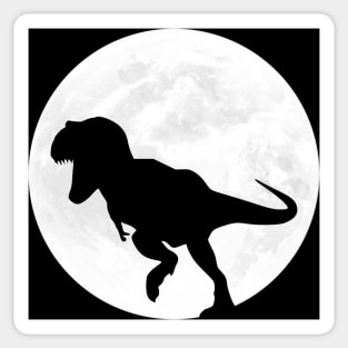 T Rex in Full Moon Sticker